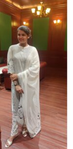 Pistaa's women Cotton Striped Straight salwar Suit Set - Image 4