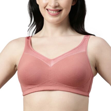 Enamor Women's Everyday Cotton T-Shirt Bra - Full Support, Non-Padded, Non-Wired, Full-Coverage, Super Lift for a Smooth, Minimized Look