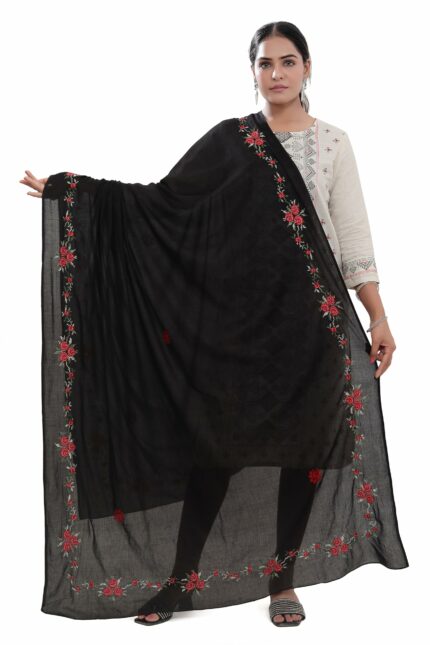 Cotton Embroidered Dupatta, Embroidery dupatta