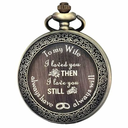 UPBEAT Classy Pocket Watch to My Wife Gifts Special Surprise I Wife Gifts Special Surprise Birthday I Wife Gifts Special Surprise Romantic I Wife Gifts for Love