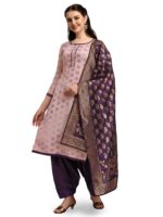 EthnicJunction Women's Banarasi Silk Blend Unstitched Salwar Suit Material - Image 3