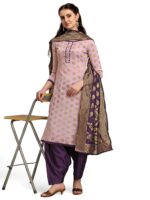 EthnicJunction Women's Banarasi Silk Blend Unstitched Salwar Suit Material - Image 4
