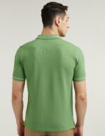 Peter England Men's Regular Fit Branded Insignia Half Sleeve Polo T-Shirt | Cotton Rich | Premium Pique Weave - Image 2