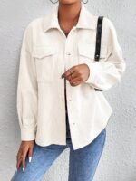 GRECIILOOKS POLYCOTTON JACKET FOR WOMEN | WOMEN JACKET | LONG JACKET FOR WOMEN | JACKET TOPS FOR WOMEN | OVERSIZED JACKET FOR STANDARD LENGTH WOMEN - Image 6