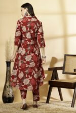 Pistaa's Women Pure Cotton Floral Printed Salwar Suit Set - Image 5