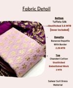 EthnicJunction Women's Banarasi Silk Blend Unstitched Salwar Suit Material - Image 2