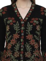 Kalt Women Sweater for Winter Woolen Acrylic Full Sleeves V-Neck Floral Design Cardigan Sweater for Women Winter Woollen Stylish - Image 4