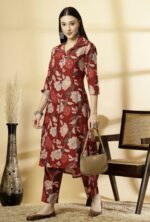 Pistaa's Women Pure Cotton Floral Printed Salwar Suit Set - Image 3