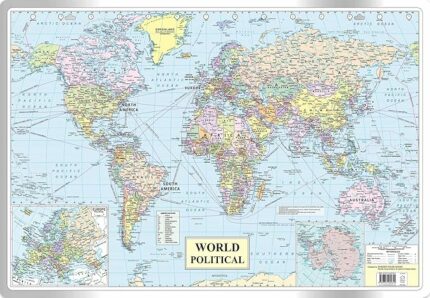 World Political Map : Map For Students (30 Inches X 20 Inches)