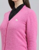 Monte Carlo Womens Solid V Neck Full Sleeves Cardigan (1240739VN) - Image 6
