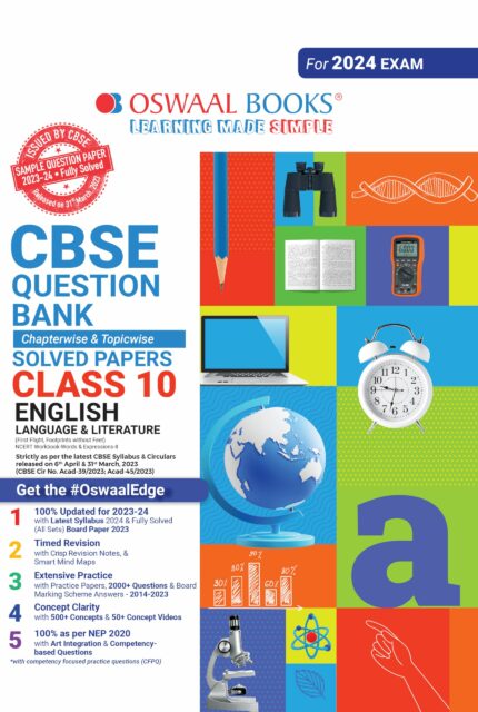 Oswaal CBSE Class 10 English Language & Literature Question Bank (For 2024 Board Exams)?