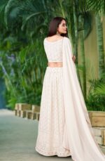 TRENDMALLS Women's Georgette Embroidery Lehenga Choli with Dupatta I Navratri Stylish Lehenga Choli for women - Image 3