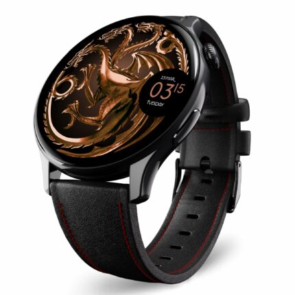 Pebble Game of Thrones Limited Edition Luxury Smartwatch - 1.43? (3.63 cm) Amoled Always-On Display, Feather Touch, Bluetooth Calling, Responsive Watch Faces, 24/7 Health Suite, AI Voice Assistance
