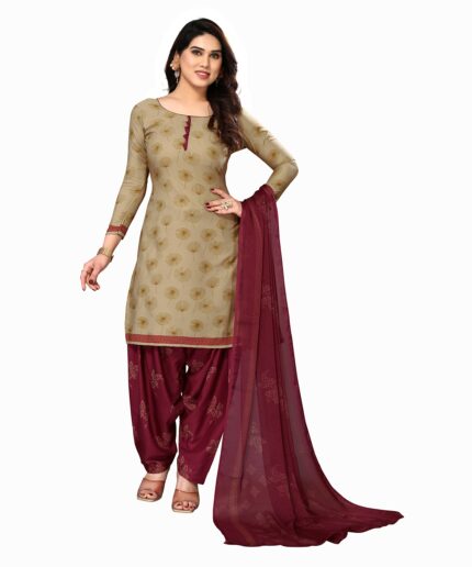 Yashika Women's Crepe Printed Unstitched Salwar Suit Dress Material With Dupatta(NEW-RINKY CHIKU)
