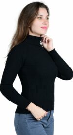 YOUTHQUAKE Womens Winter Season Highneck Full Sleeves/Sweater Pullover/Womens Turtle Neck/Highneck T-Shirt - Image 4