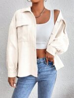 GRECIILOOKS POLYCOTTON JACKET FOR WOMEN | WOMEN JACKET | LONG JACKET FOR WOMEN | JACKET TOPS FOR WOMEN | OVERSIZED JACKET FOR STANDARD LENGTH WOMEN - Image 3