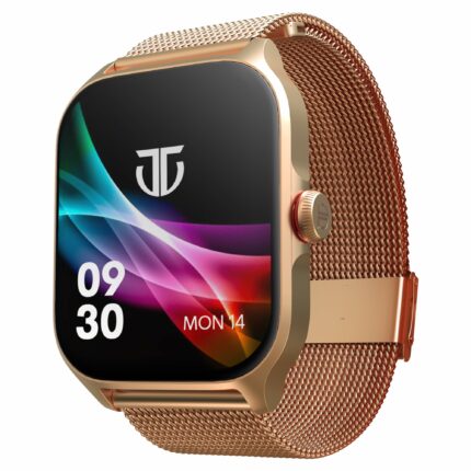 Titan Zeal Premium Fashion Smartwatch|1.85" AMOLED Display with AOD|390 * 450 Pixel Resolution|Functional Crown|SingleSync BT Calling|Advanced Chipset|100+ Sports Modes & Watchfaces IP68 (Mesh Strap)