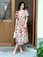 GRECIILOOKS Rayon Fit and Flare Below The Knee One Piece Dresses for Women | Dress - Image 3