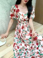 GRECIILOOKS Rayon Fit and Flare Below The Knee One Piece Dresses for Women | Dress - Image 5