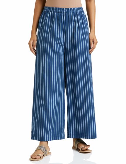 Amazon Brand - Myx Women's Relaxed Cotton Flared Palazzo