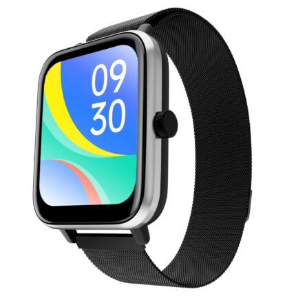 Zebronics DRIP Smart Watch with Bluetooth Calling, 4.3cm (1.69"), 10 Built-in & 100+ Watch Faces, 100+ Sport Modes, 4 Games, Voice Assistant, 8 Menu UI, Fitness Health & Sleep Tracker (Metal Black)