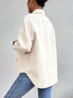 GRECIILOOKS POLYCOTTON JACKET FOR WOMEN | WOMEN JACKET | LONG JACKET FOR WOMEN | JACKET TOPS FOR WOMEN | OVERSIZED JACKET FOR STANDARD LENGTH WOMEN - Image 2