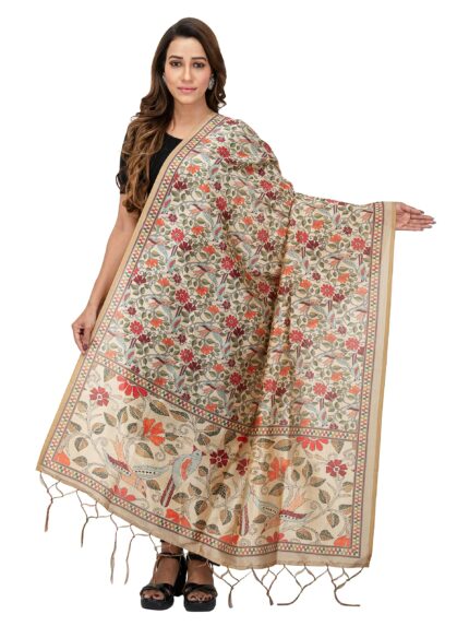 SHOPPY VILLA WITH SV LOGO Women's Chanderi Silk Dupatta