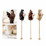 bnf Stick Horse Pretend Play Fun Handcrafted Hobby Horse for Children Boys Girls Black with Wheels Baby | Toys for Baby | Developmental Baby Toys - Image 6