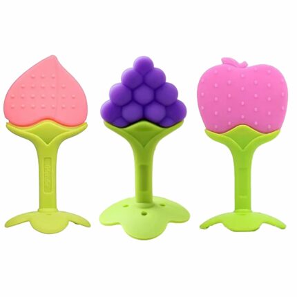 BabyGo Silicone BPA Free Natural Organic Nipple Teethers for Newborn Infant, Babies (Pack of 3)