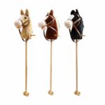 bnf Stick Horse Pretend Play Fun Handcrafted Hobby Horse for Children Boys Girls Black with Wheels Baby | Toys for Baby | Developmental Baby Toys - Image 2