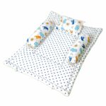 NWF 100% Cotton Baby Bedding Set ? Mattress, Sleeping Bag & Portable Bassinet (0-24 Months) | 4-Piece Pack, 26?x40?, Blue Plane & Cloud - Image 5