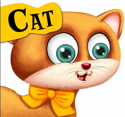 Board Book : Cat ( Animals and Birds ) - Cutout Board Books