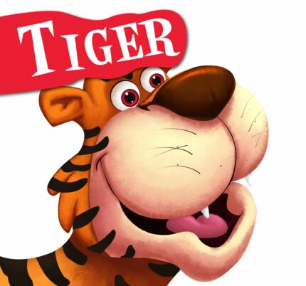 Board Book : Tiger ( Animals and Birds ) - Cutout Board Books