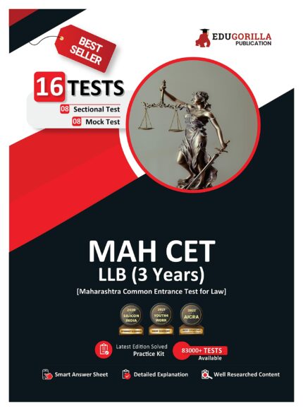 MAH CET LLB 3 Years Exam Prep Book 2023 - 8 Full Length Mock Tests and 8 Sectional Tests (1500 Solved Objective Questions) with Free Access to Online Tests?