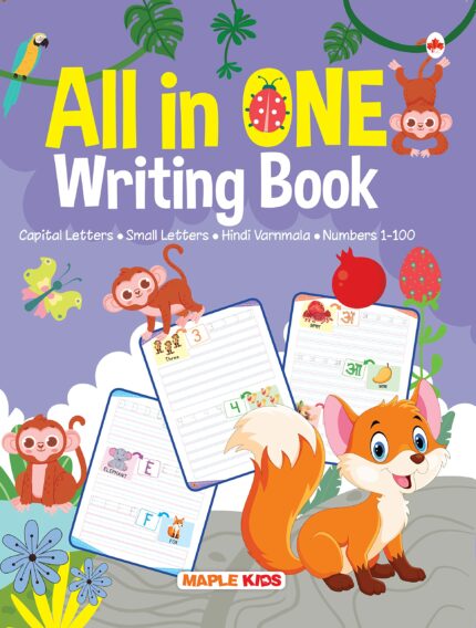 All in One - Writing Practice Fun - Write and Practice Capital Letters  Small Letters  Hindi Varnamala and Numbers