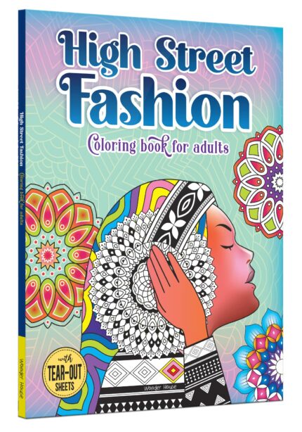 High Street Fashion Coloring book for adults