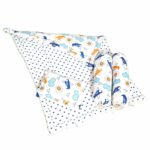 NWF 100% Cotton Baby Bedding Set ? Mattress, Sleeping Bag & Portable Bassinet (0-24 Months) | 4-Piece Pack, 26?x40?, Blue Plane & Cloud